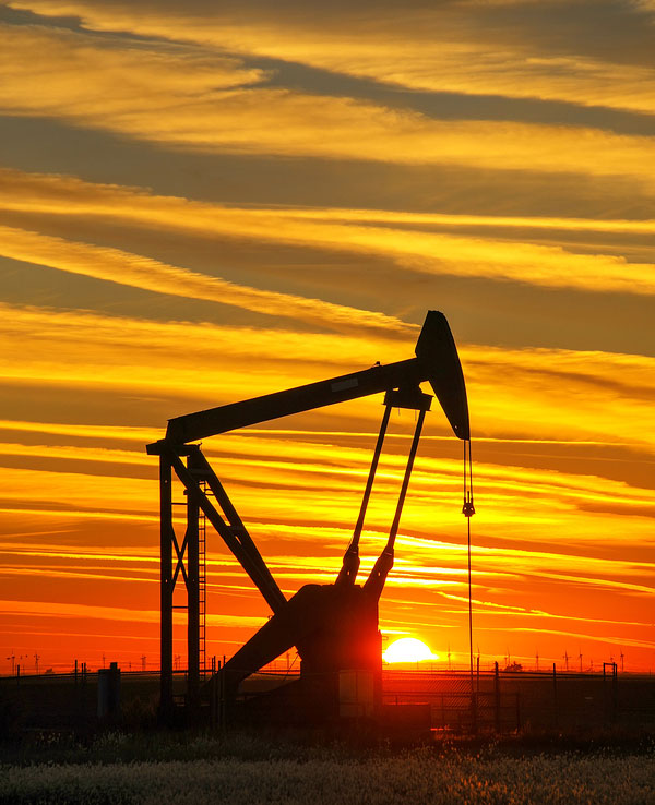 Oil pumpjack at sunset representing the Energy Sector in Crystal City TX and the region’s connection to energy industries